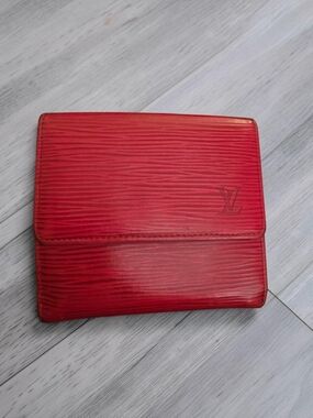 Louis Vuitton Red Epi Leather Compact Wallet